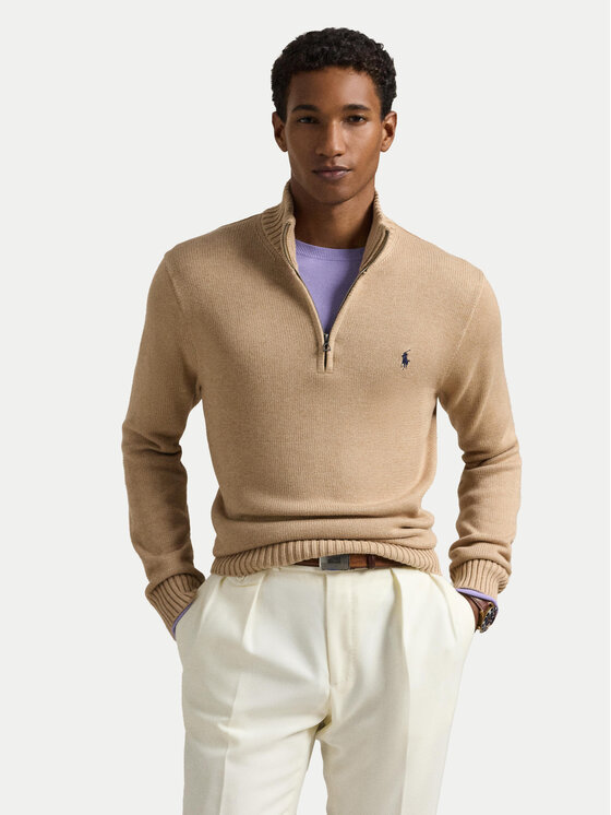 Polo Ralph Lauren Sweter 710859939504 Beżowy Regular Fit