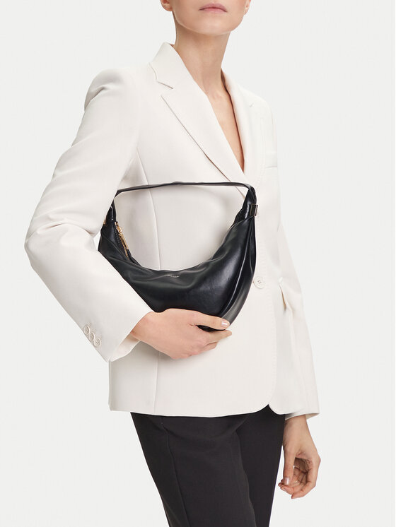 Calvin Klein Torebka Pinched Soft Crescent Sm LV04F3010G Czarny