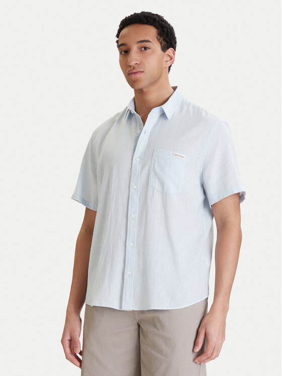 Calvin Klein Jeans Koszula LV04RF120G Błękitny Regular Fit