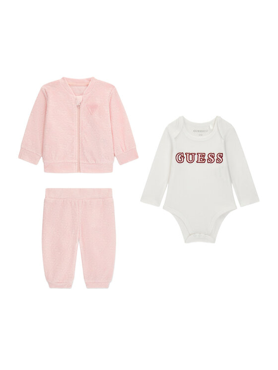 Guess Komplet dresowy H6BG05 K6014 Różowy jasny Regular Fit