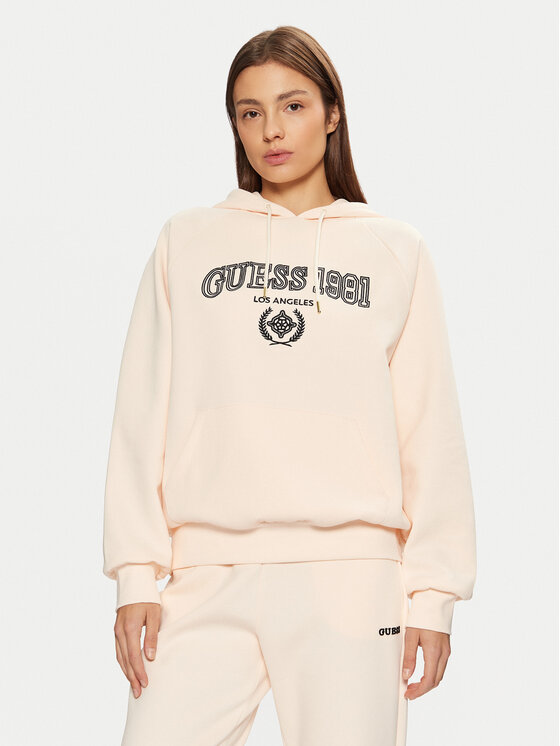 Guess Bluza V5RQ02 KCLD1 Écru Regular Fit