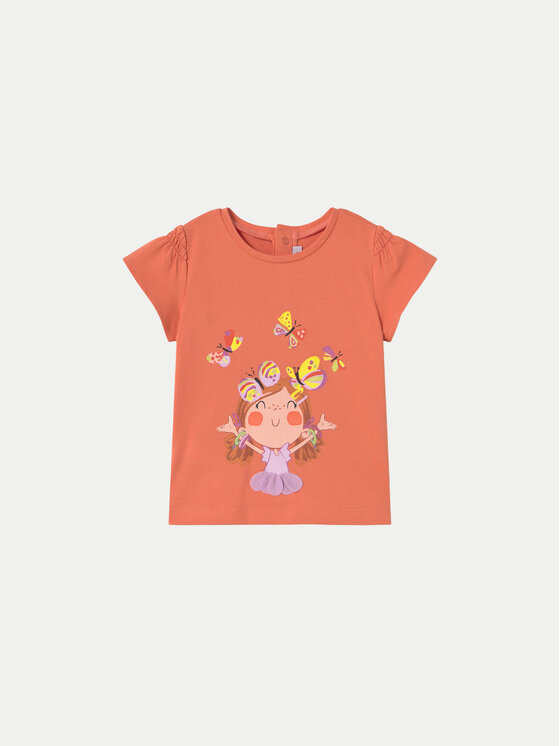 Mayoral T-Shirt 1049 Pomarańczowy Regular Fit