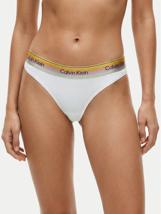 Calvin Klein Underwear Stringi LV00QF8875 Biały