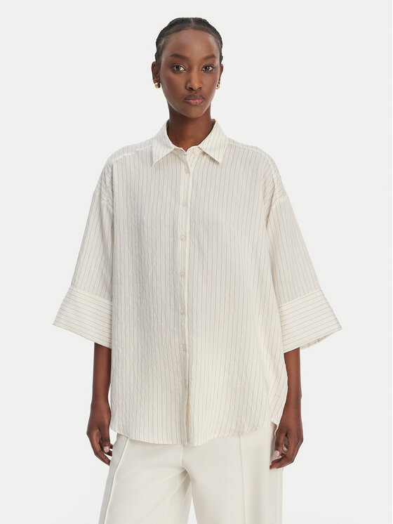 Eleh Koszula SS260297 Biały Relaxed Fit