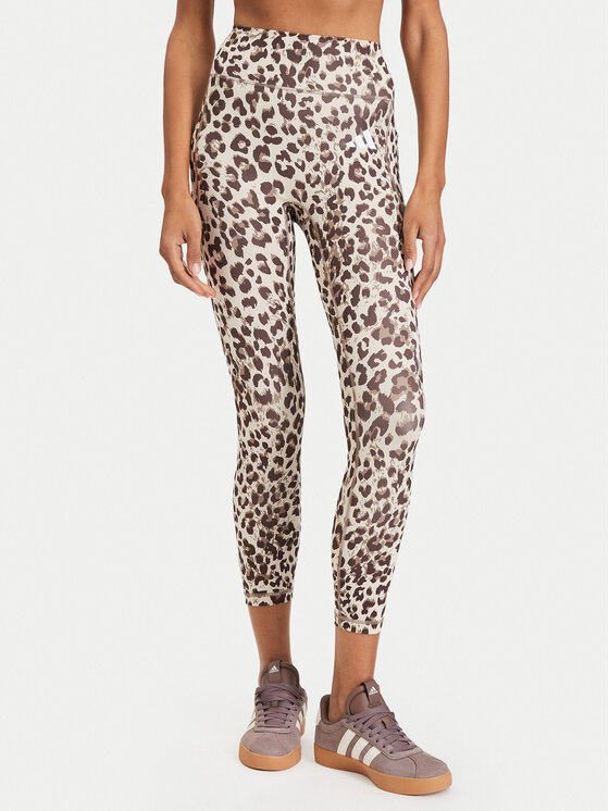adidas Legginsy Optime Essentials 3-Stripes KS0633 Beżowy