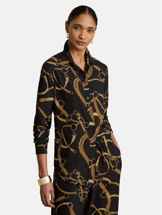 LAUREN RALPH LAUREN Koszula 200P14013001 Czarny Regular Fit