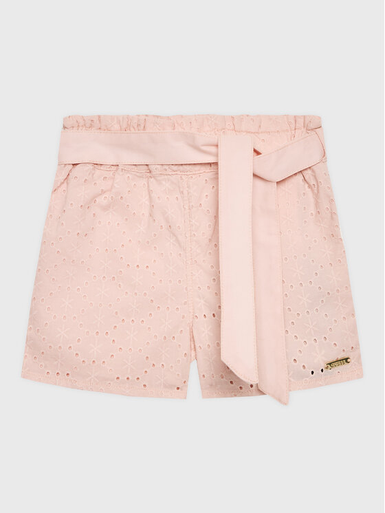 Guess Szorty materiałowe K3GD02 WFBC0 Różowy Regular Fit