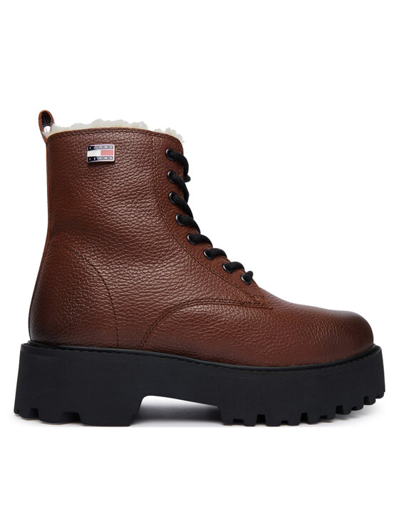 Tommy Jeans Trzewiki Tjw Platform Boots Wl EN0EN03159 Brązowy