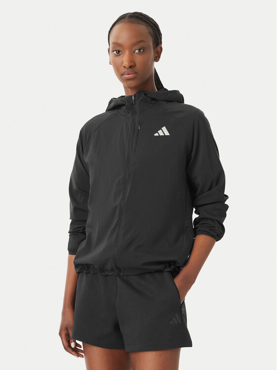 adidas Kurtka do biegania Essentials KA4339 Czarny Regular Fit