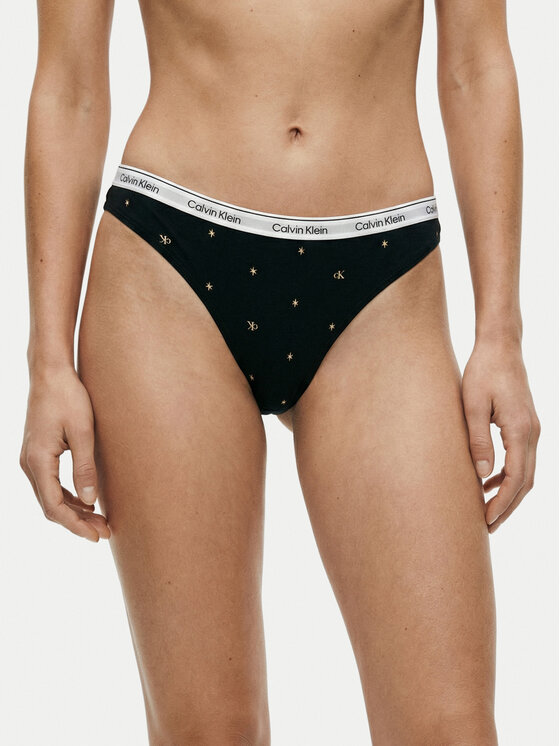 Calvin Klein Underwear Stringi 000QD5043E Czarny