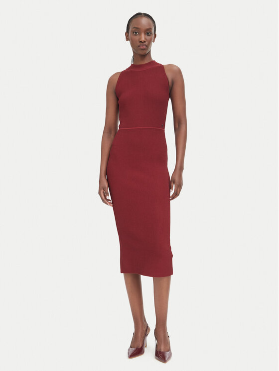 Guess Sukienka dzianinowa W6BK88 Z1920 Brązowy Slim Fit