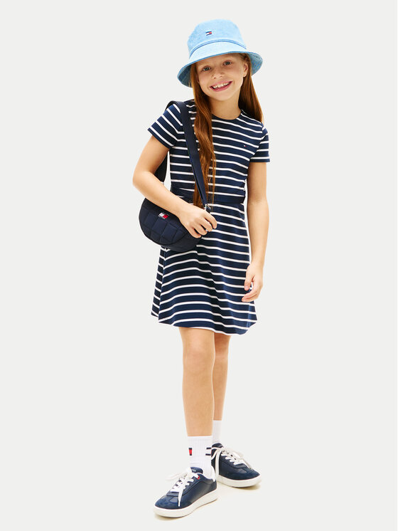 Tommy Hilfiger Sukienka codzienna KG0KG09149 Granatowy Regular Fit