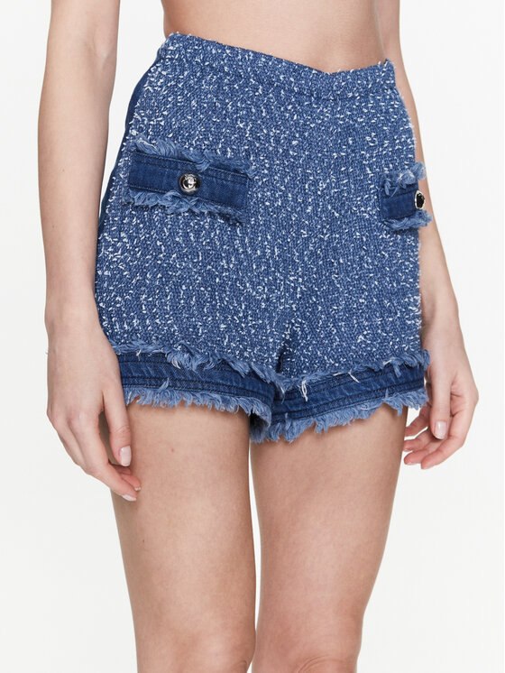 Pinko Szorty materiałowe 100405 A0I3 Niebieski Regular Fit