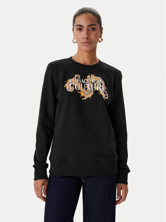 Versace Jeans Couture Bluza 80HAIE02 CF00E Czarny Regular Fit