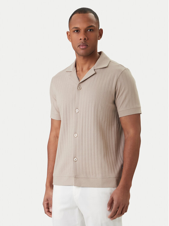 JOOP! Koszula Juanmanuel 30101936 Beżowy Regular Fit