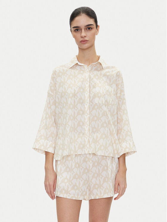 DKNY Piżama YI80048 Beżowy Regular Fit