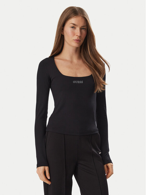 Guess Bluzka V6BP05 K6318 Czarny Slim Fit