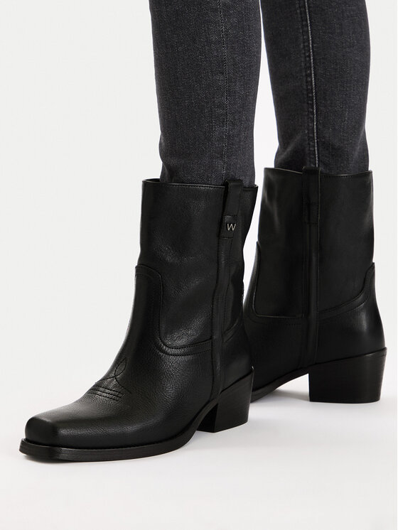 Weekend Max Mara Botki Ranch 2525796034600 Czarny