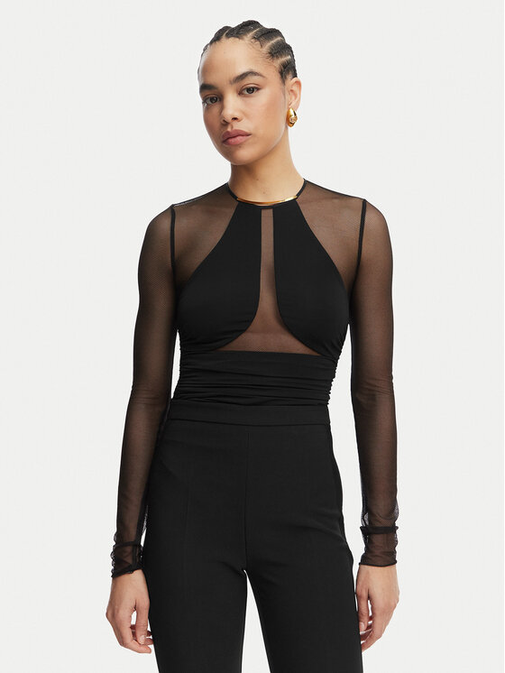 Elisabetta Franchi Body BO-030-62E2-V300 Czarny Slim Fit