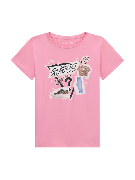 Guess T-Shirt J6YI02 K3667 Różowy Regular Fit