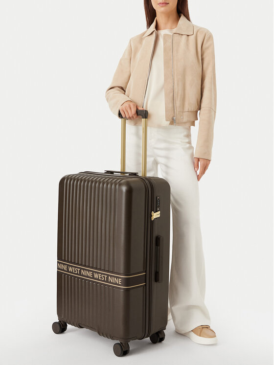 Nine West Walizka duża CEO-NW-L-001-10 Brązowy ciemny