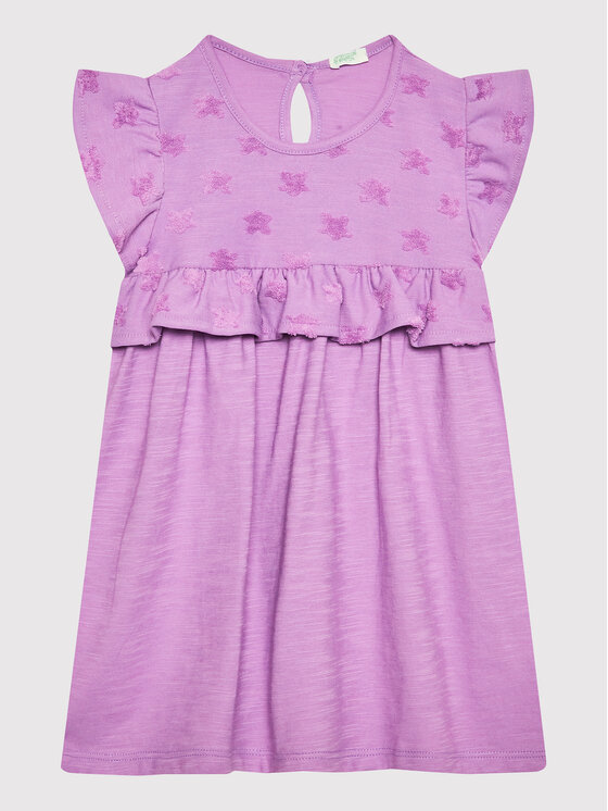 United Colors Of Benetton Sukienka codzienna 31KAAV001 Fioletowy Regular Fit