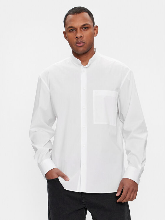 Calvin Klein Koszula Modern K10K111736 Biały Slim Fit