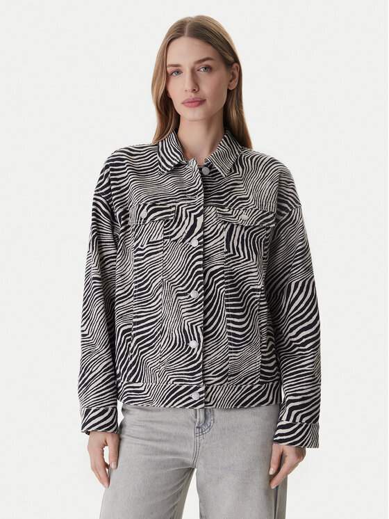 Vero Moda Kurtka jeansowa Tessa 10329961 Szary Oversize