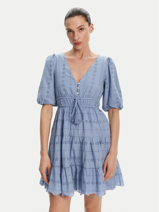 Pepe Jeans Sukienka letnia Day PL953694 Błękitny Regular Fit