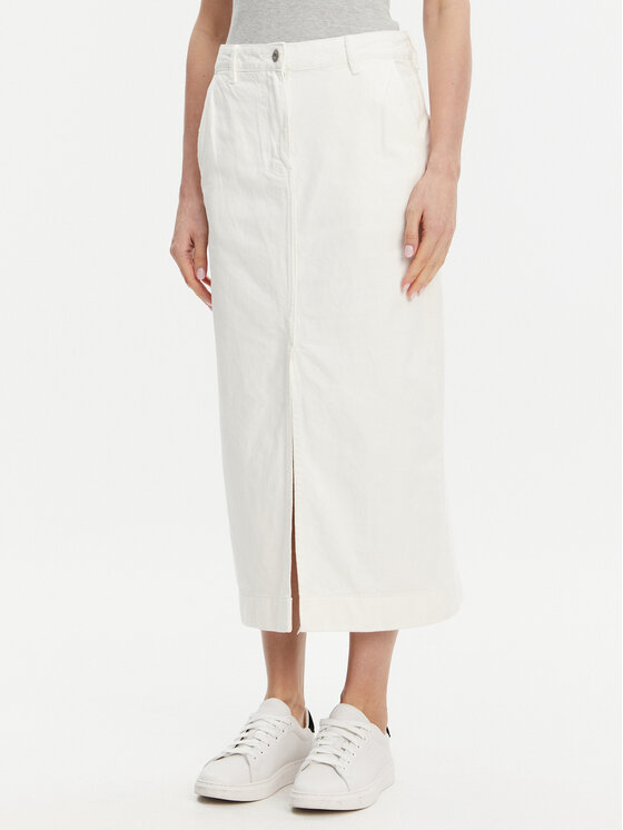 French Connection Spódnica jeansowa 73DZ0 Écru Regular Fit