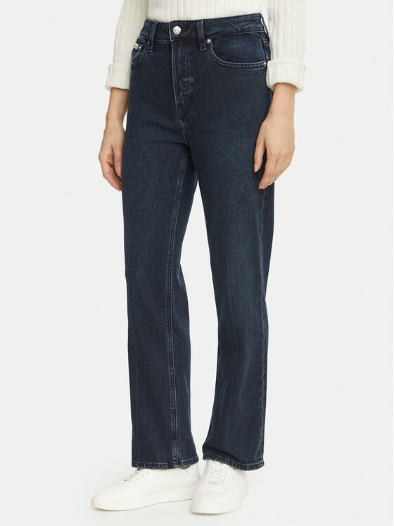 Calvin Klein Jeans Jeansy LV047H739G Granatowy Straight Fit