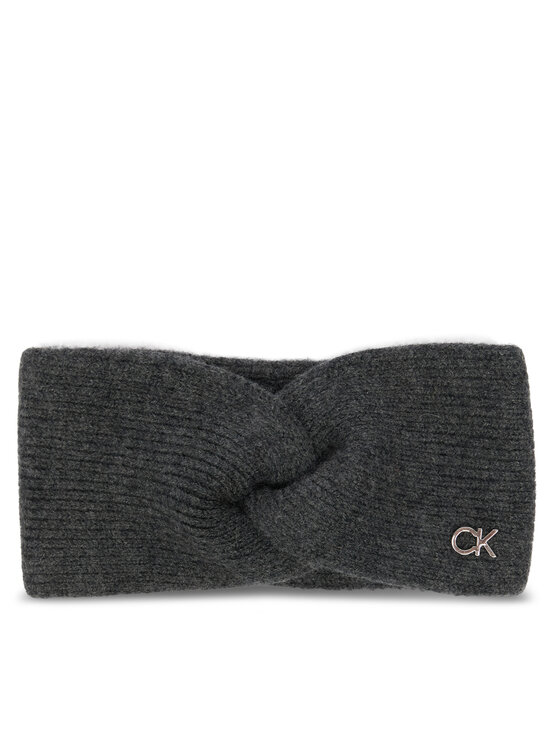 Calvin Klein Opaska materiałowa Chunky K60K612872 Szary ciemny
