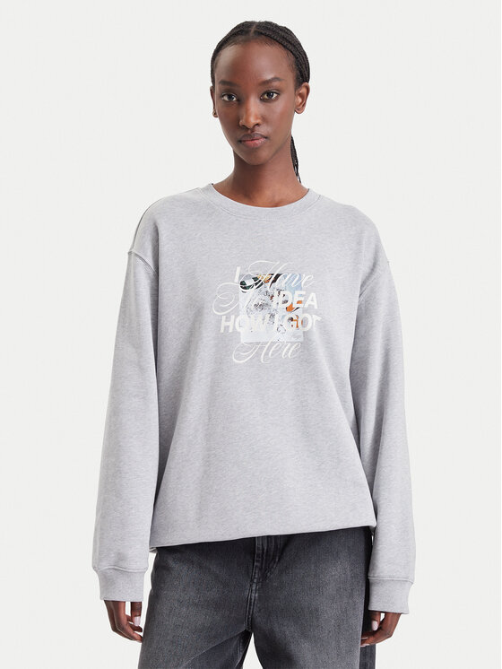 HUGO Bluza Classic Crew_B_5 50575981 Szary Regular Fit