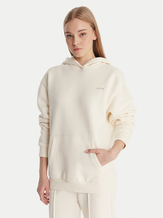 Guess Bluza V6RQ14 K9V31 Écru Regular Fit