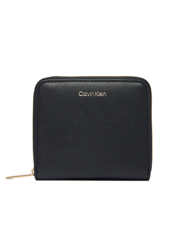 Calvin Klein Portfel Foil Logo Medium Zip Around LV04F1120G Czarny