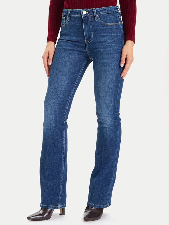 Guess Jeansy W5BA0L D4U5A Niebieski Flare Fit