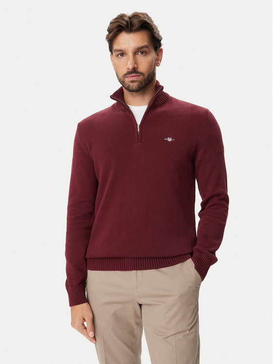 Gant Sweter 8030170 Bordowy Regular Fit
