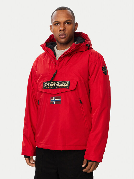 Napapijri Kurtka anorak Rainforest Next NP0A4IB9 Czerwony Regular Fit