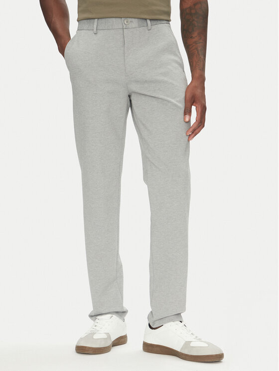 Lindbergh Chinosy 30-006052 Szary Slim Fit