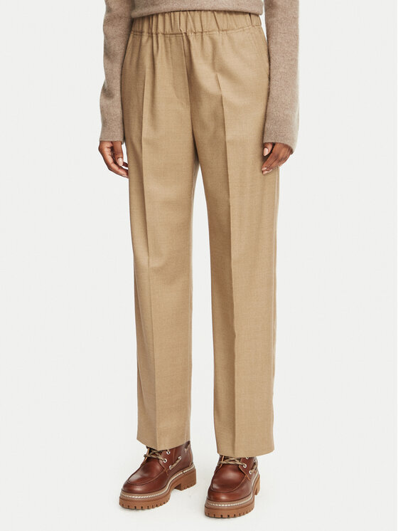 Weekend Max Mara Spodnie materiałowe Hateley 2625136042 Brązowy Regular Fit