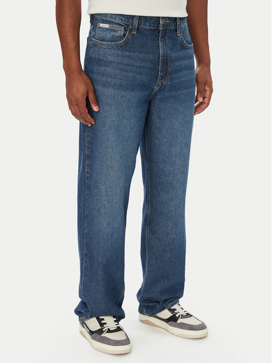 Guess Jeans Jeansy M5YAB3 D6368 Granatowy Relaxed Fit