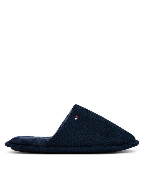 Tommy Hilfiger Kapcie Corduroy House Shoes FM0FM06019 Granatowy