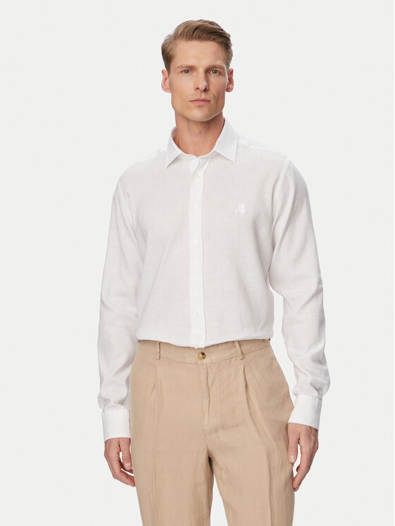 KARL LAGERFELD Koszula 605084 562791 Biały Regular Fit