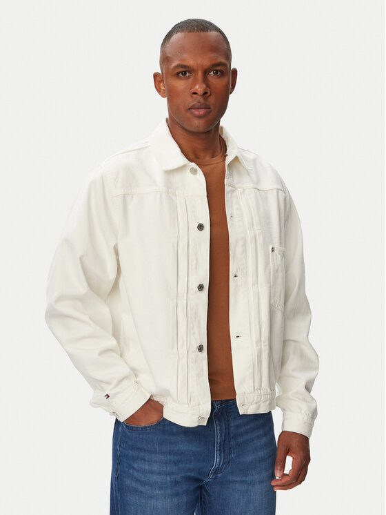 Tommy Hilfiger Kurtka jeansowa MW0MW45096 Biały Regular Fit