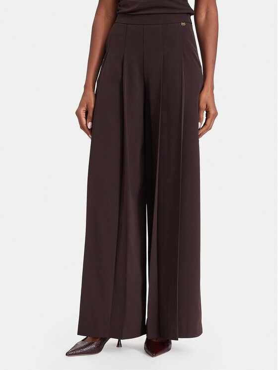 Marciano Guess Spodnie palazzo G6YB12 W3205 Brązowy ciemny Wide Leg