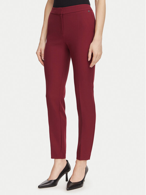 HUGO Spodnie materiałowe Hagonia-1 50539991 Czerwony ciemny Slim Fit