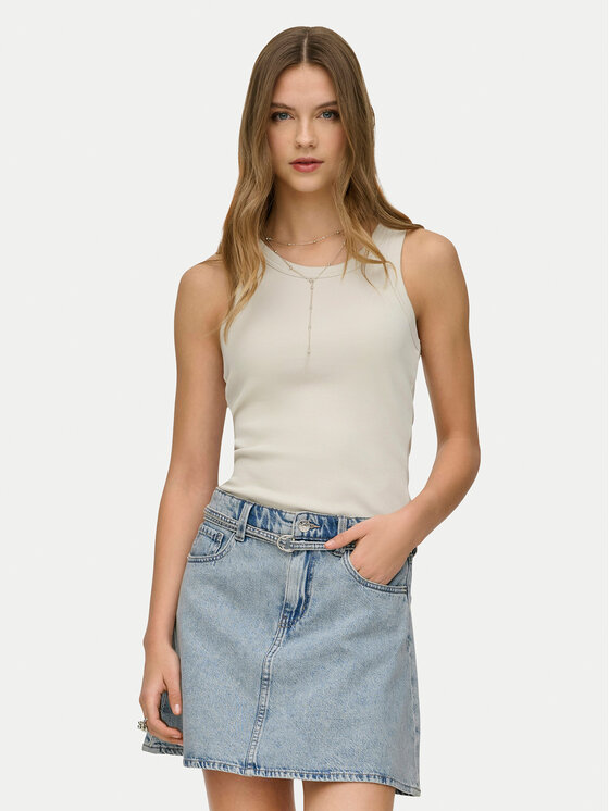 ONLY Top Val 15371705 Beżowy Regular Fit