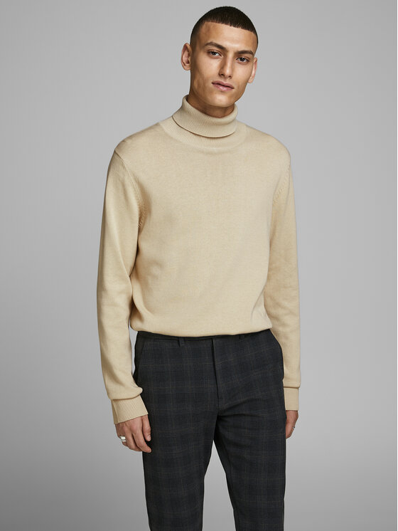 Jack & Jones Golf 12157417 Beżowy Regular Fit