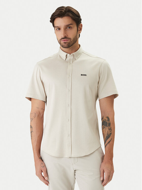 BOSS Koszula ST Motion 50555951 Beżowy Regular Fit