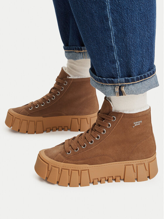 Tommy Jeans Trzewiki Tjw Platform Sneaker Mc Wl EN0EN03134 Brązowy